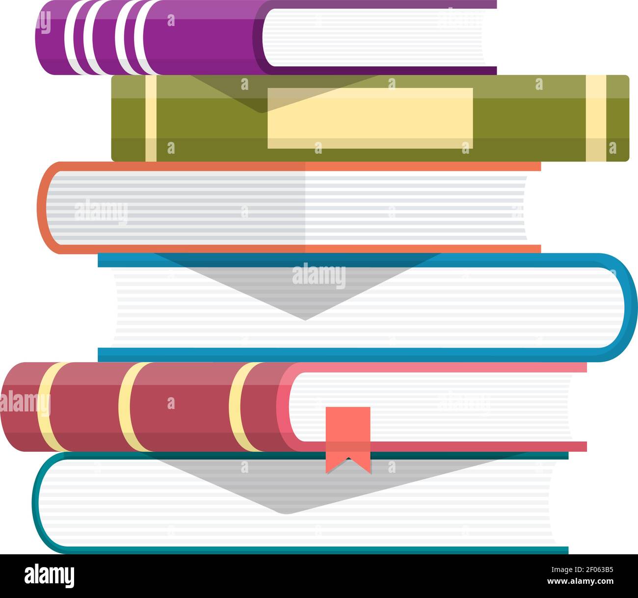 Pile of books. Stock Vector