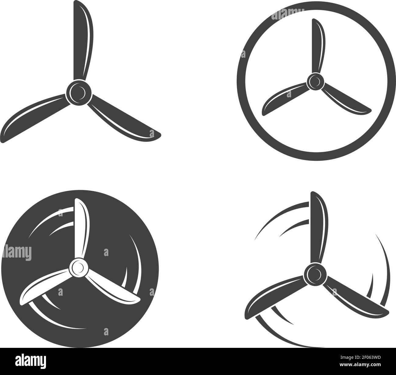 airplane propeller vector illustration design template Stock Vector ...