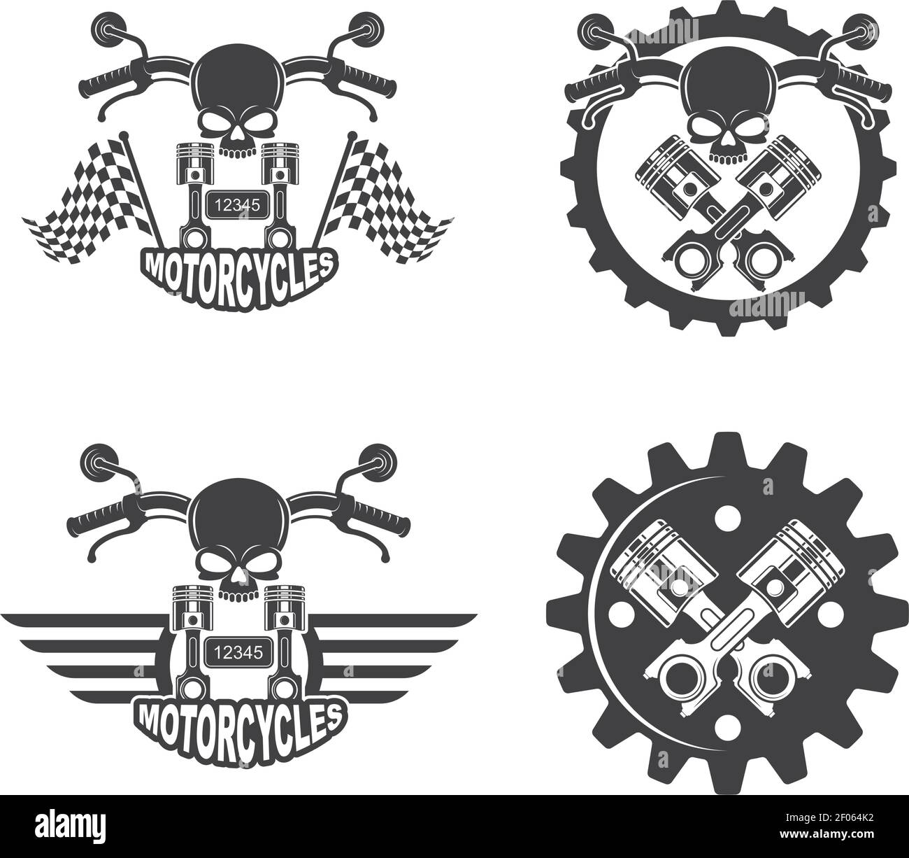custom motorcycle vector illustration design template Stock Vector
