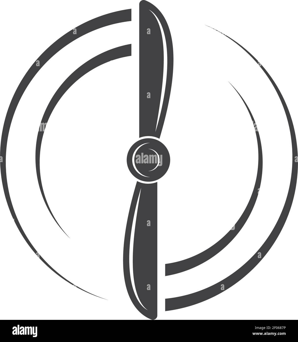 airplane propeller vector illustration design template Stock Vector