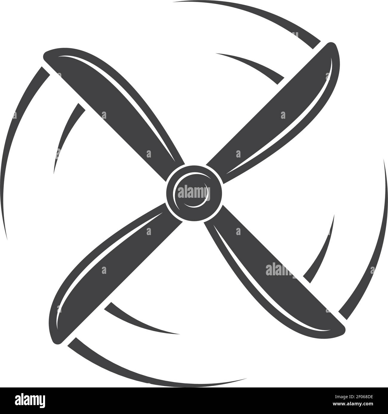 airplane propeller vector illustration design template Stock Vector
