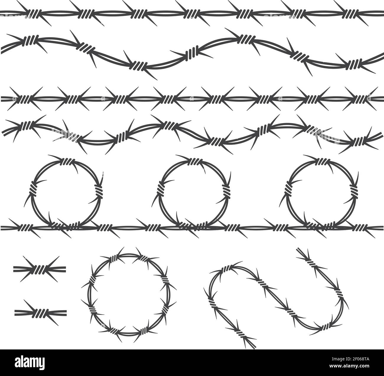 barbed wire vector illustration design template Stock Vector