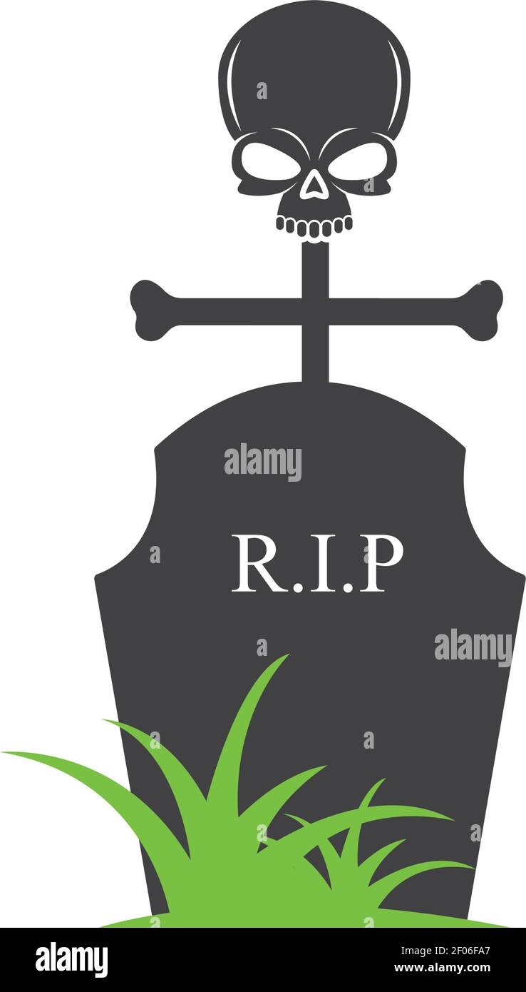 gravestone vector illustration design template Stock Vector Image & Art