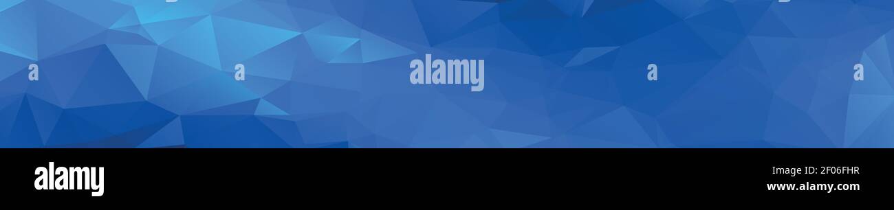 Abstract panoramic background with blue triangles - Vector illustration Stock Vector