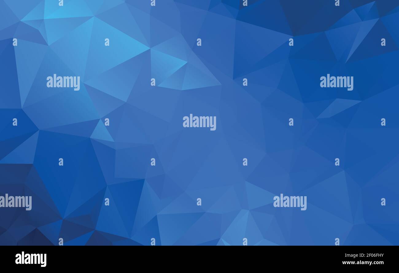 Abstract panoramic background with blue triangles - Vector illustration Stock Vector
