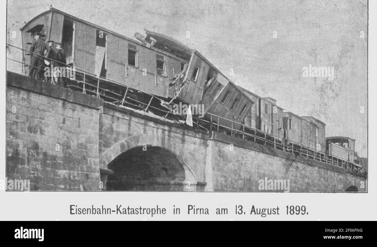 Pirna Eisenbahn-Katastrophe 1899. Stock Photo