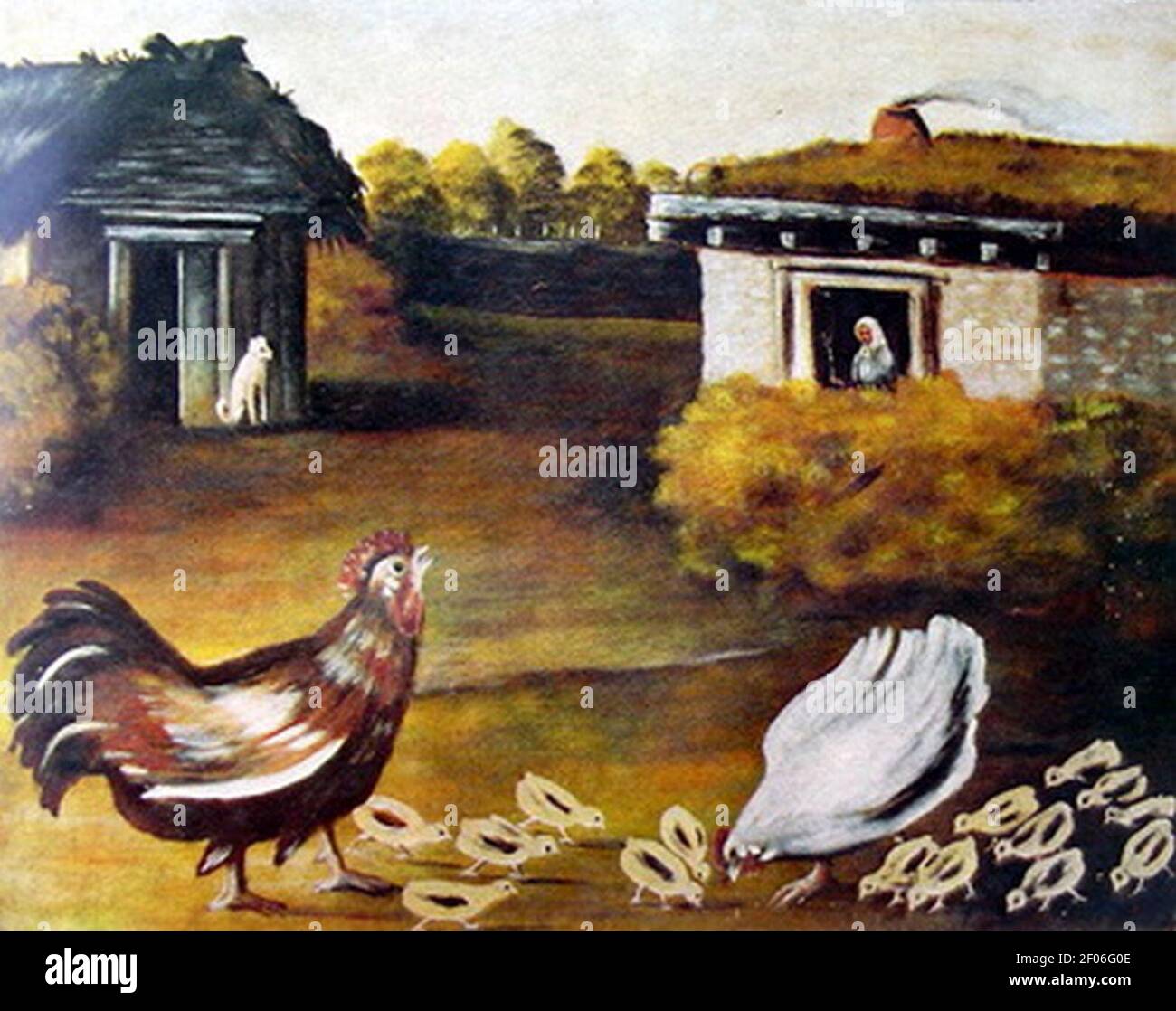 Pirosmani. Brooder with Chicks (Cardboard 67x79 Stock Photo - Alamy