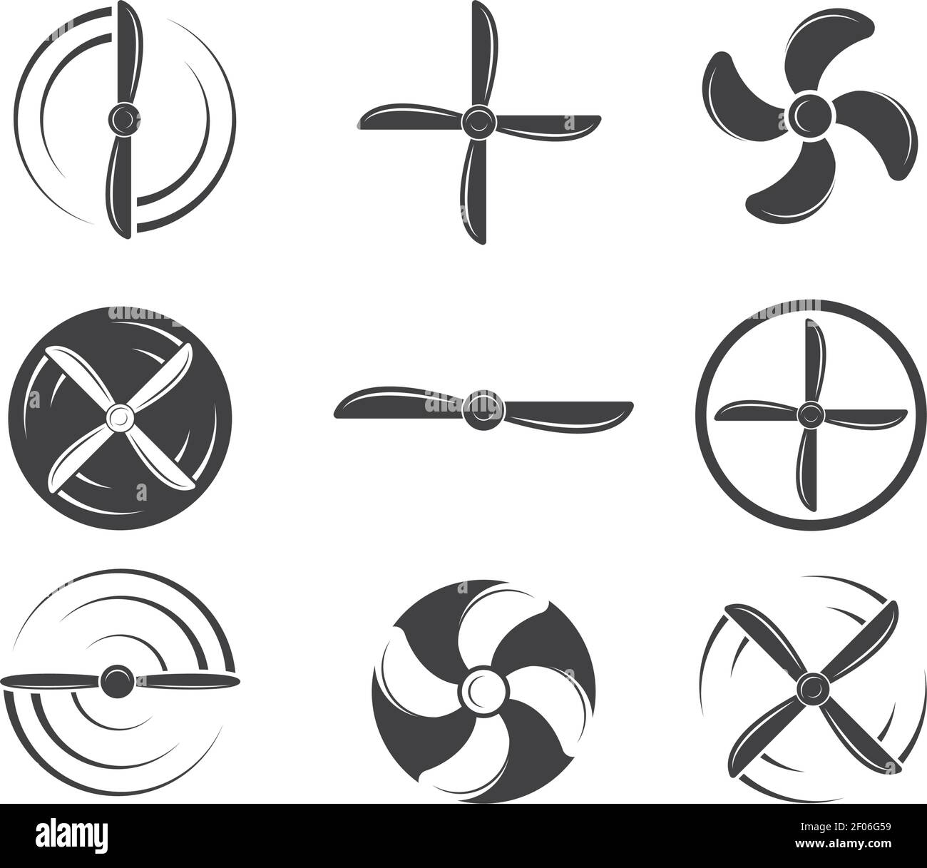 airplane propeller vector illustration design template Stock Vector