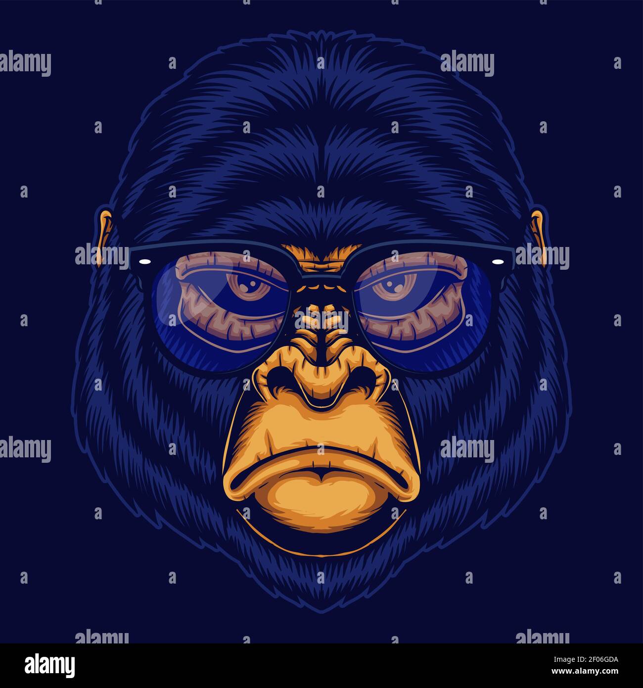 Gorilla head Stock Vector Images - Alamy