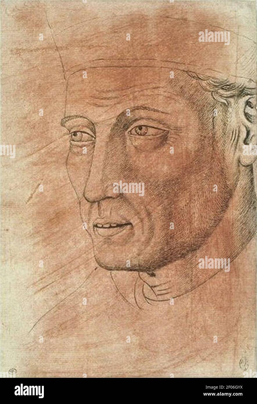 Pisanello - Codex Vallardi 2601 r. Stock Photo