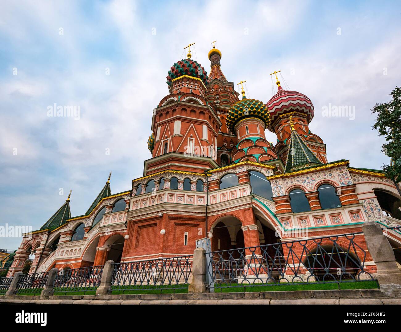 Colourful onion domes of St Basil's Cathedral, Red Square, Moscow
