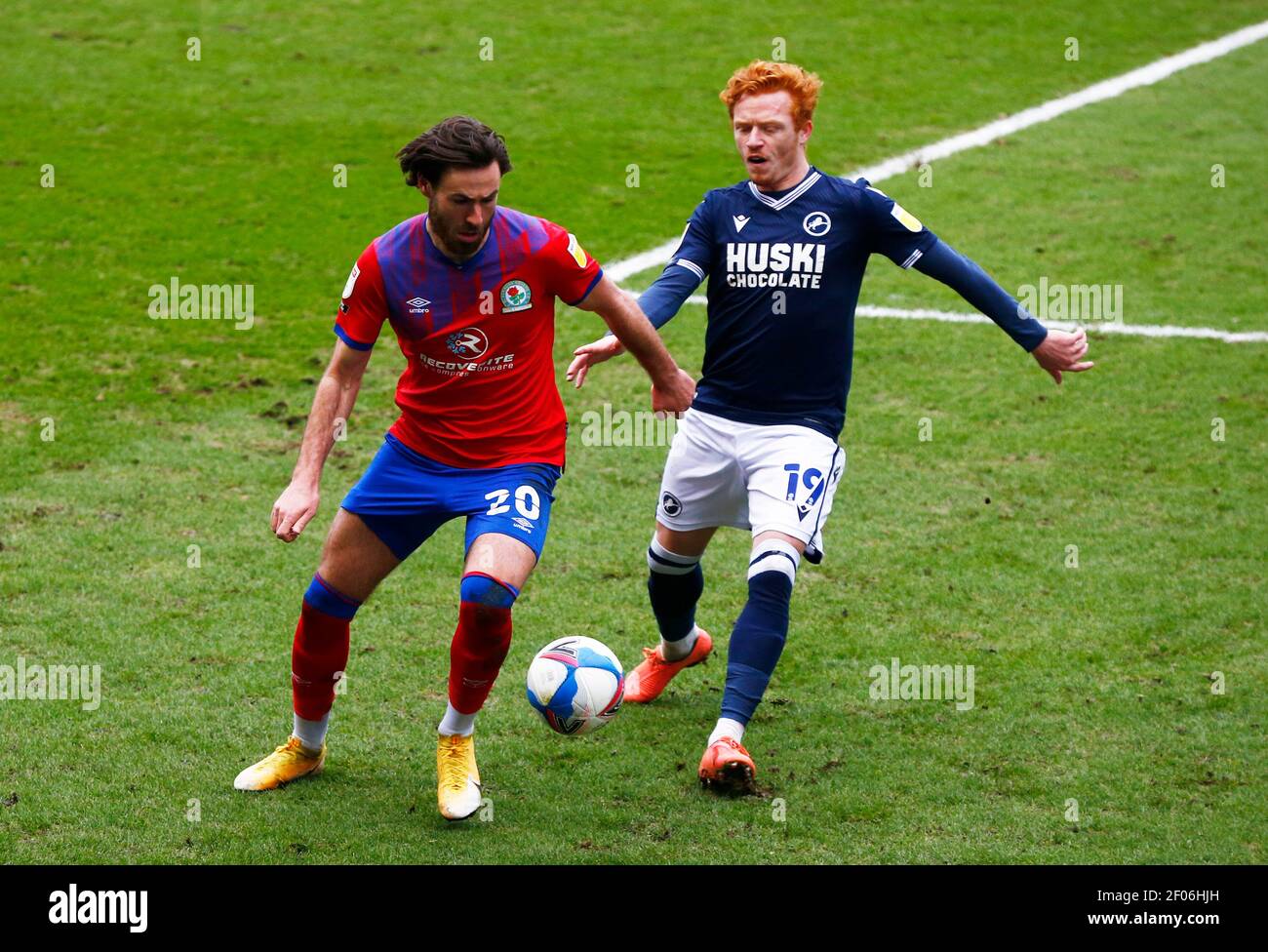 LONDON, United Kingdom, JULY 14:L-R Mason Bennett of Millwall Blackburn  Rovers' Elliott Bennett and Blackburn Rovers' Christian Walton during EFL  Sky Stock Photo - Alamy