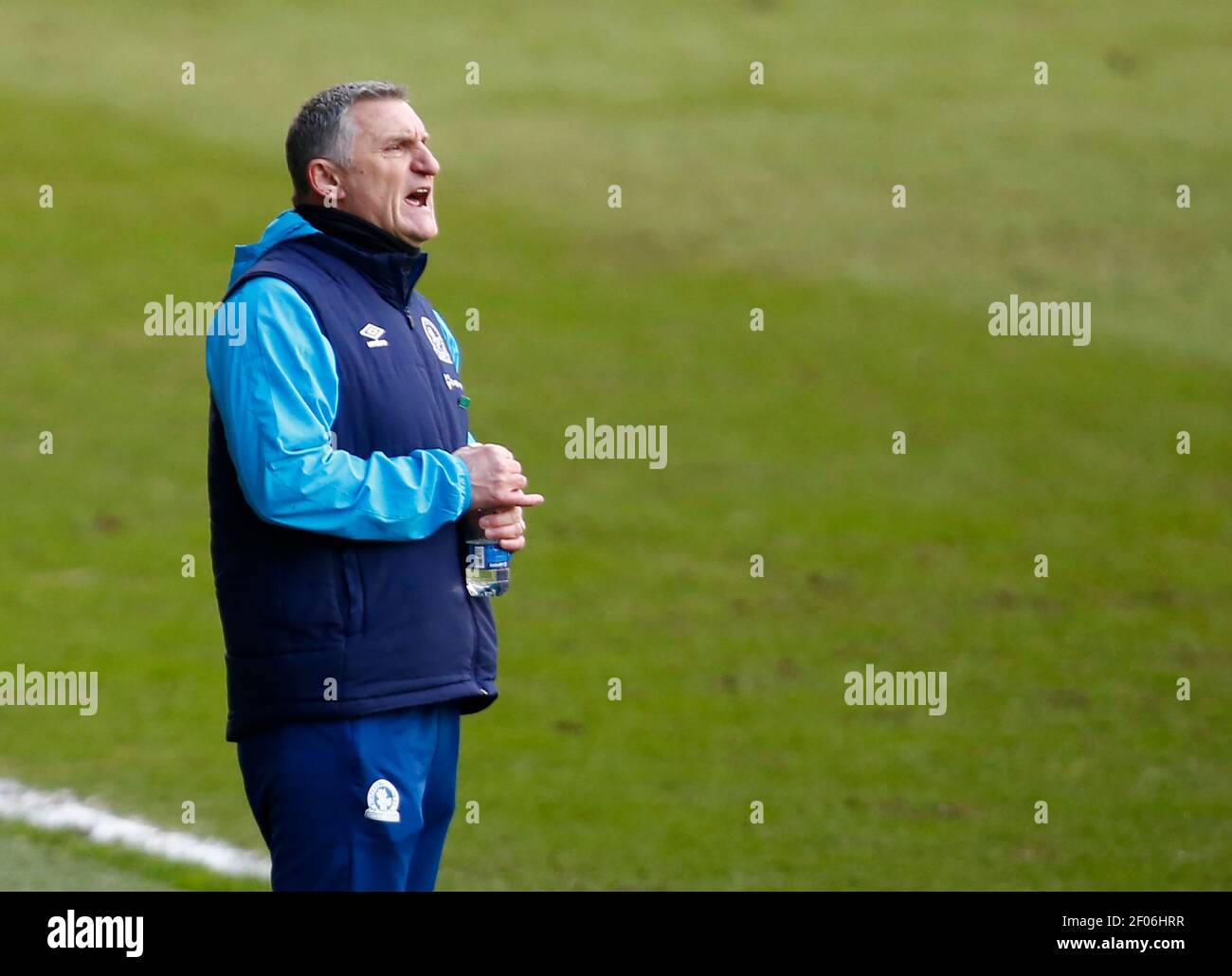 LONDON, United Kingdom, MARCH 06: Blackburn Rovers manager Tony Mowbray during The Sky Bet Championship between Millwall and Blackburn Rovers at The Den Stadium, London on 06th March 2021 Credit: Action Foto Sport/Alamy Live News Stock Photo