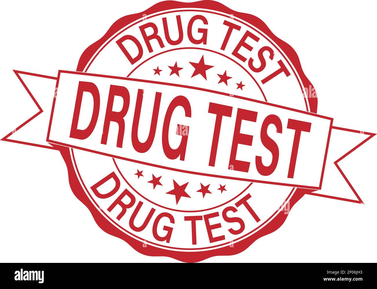 DRUGS TEST stamp seal watermark with grunge style. Seal shape is a rounded rectangle with frame Stock Vector