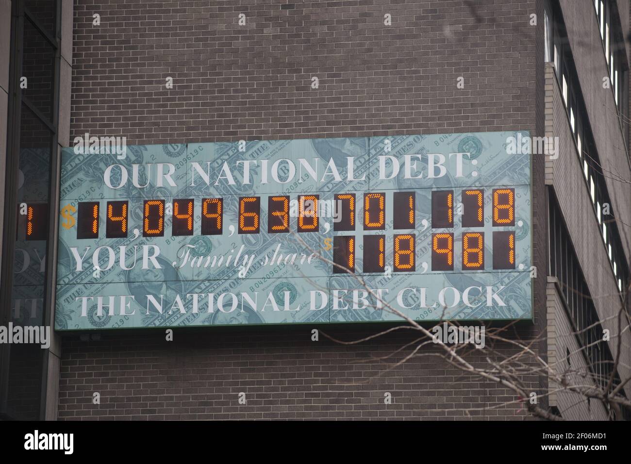 The National Debt Clock in New York is seen on Saturday, January 22 ...