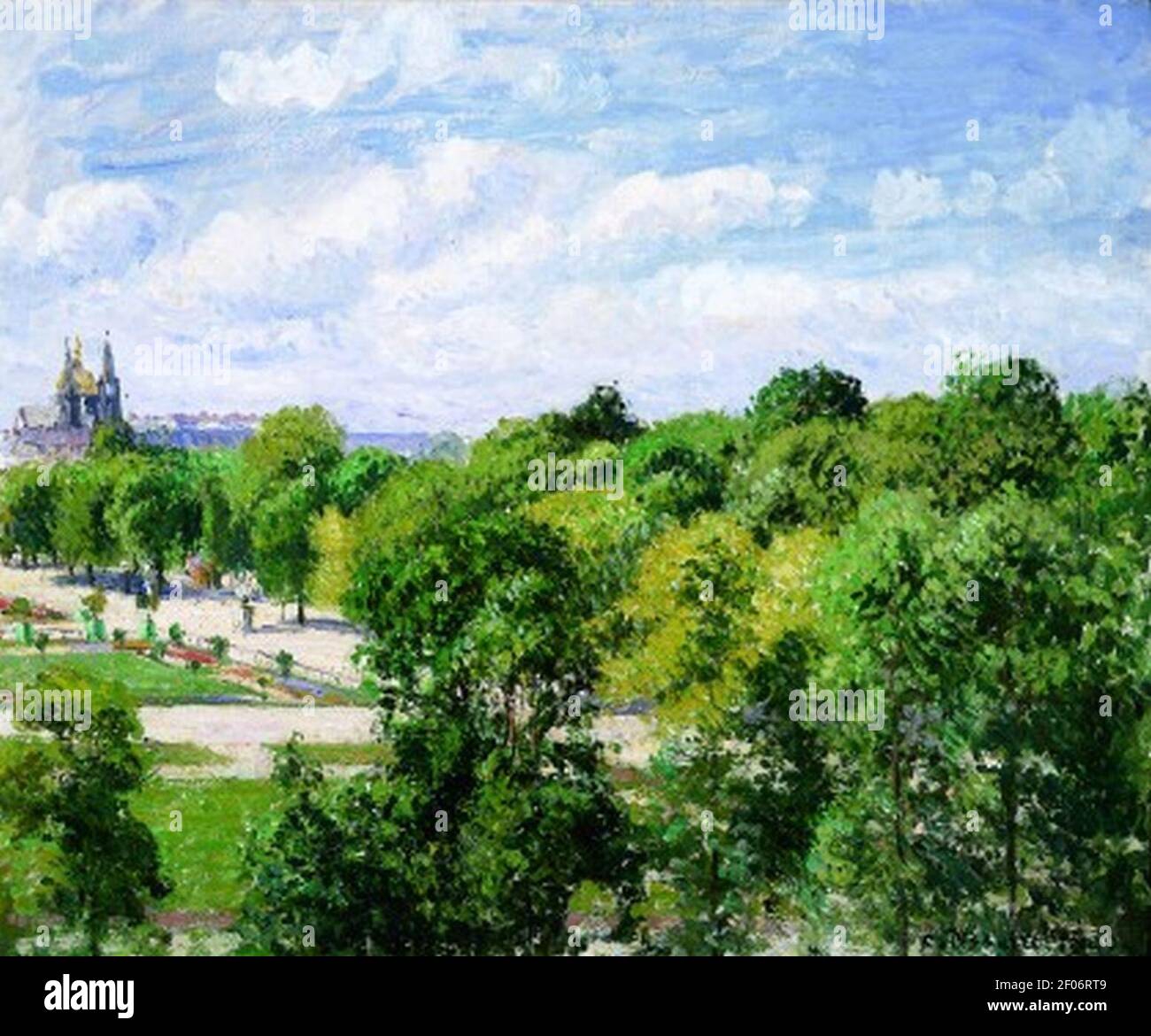 Pissarro - The Tuileries Gardens, Summer (Le Jardin des Tuileries, été
