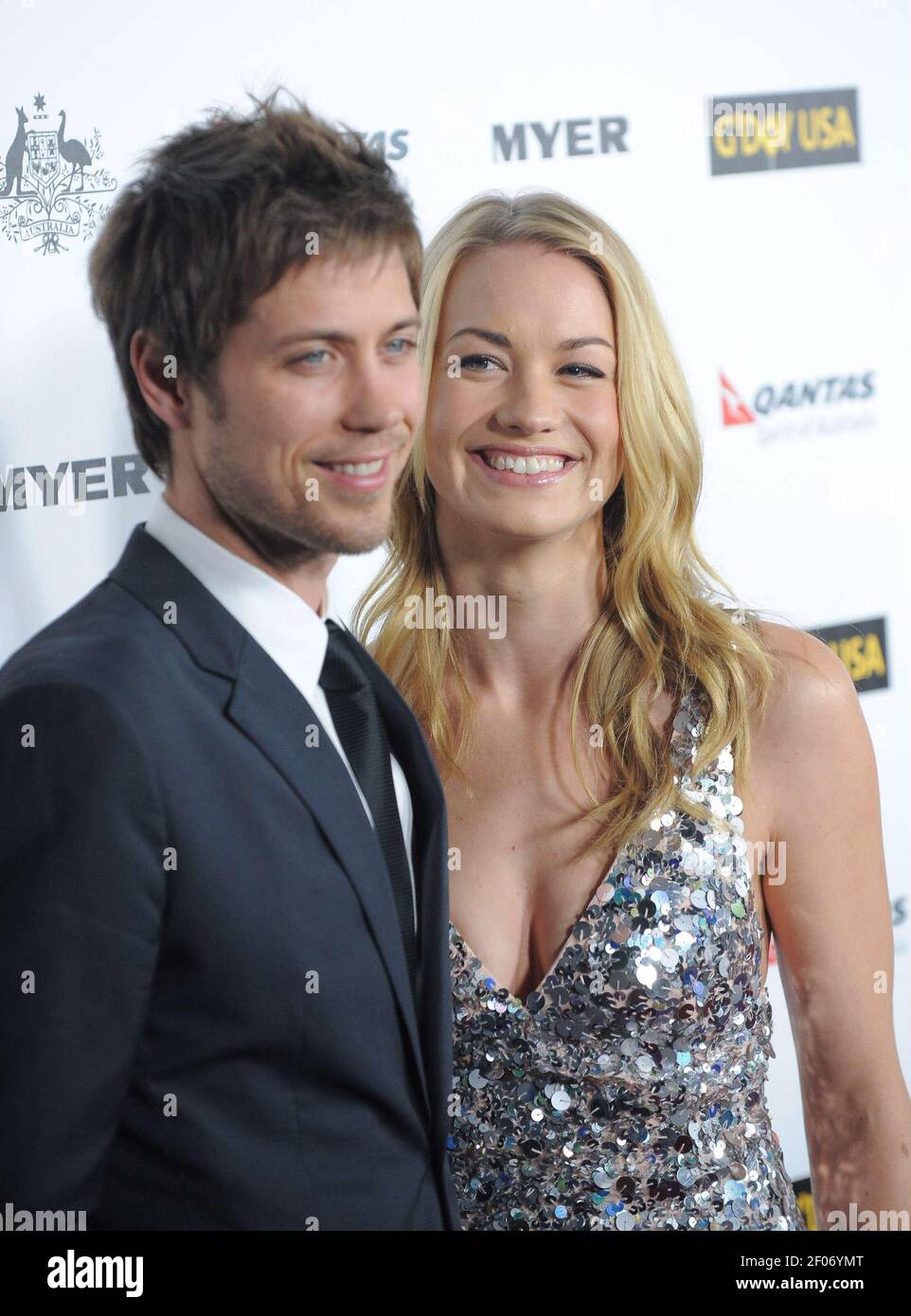 Loden and Yvonne Strahovski. 2011 G'Day Los Angeles Black Tie Gala held at the Hollywood Palladium. 22 Hollywood, CA. Photo Credit: Giulio Marcocchi/Sipa Press./GdayGala gm.203/1101231458 Stock Photo -