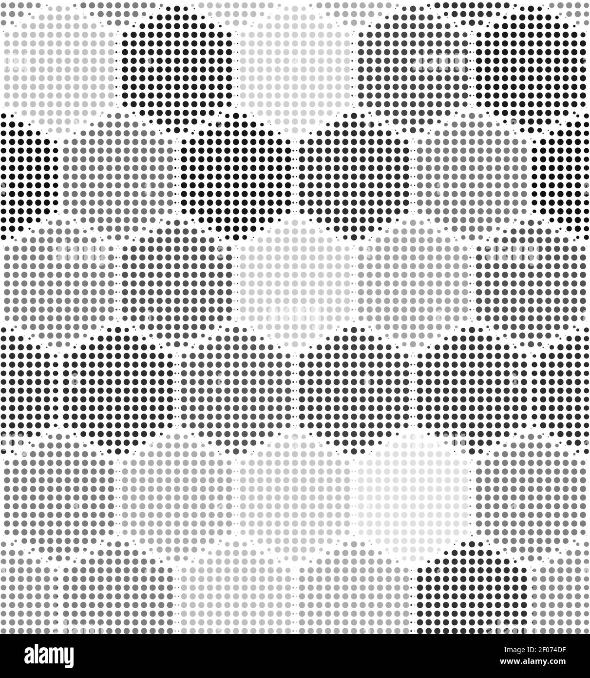 Hexagon Geometric Pattern Vector Seamless Halftone Design Dot Hexagon