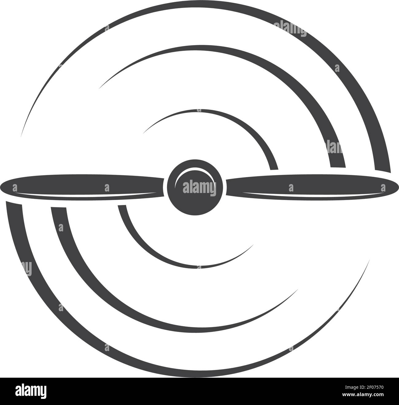 airplane propeller vector illustration design template Stock Vector