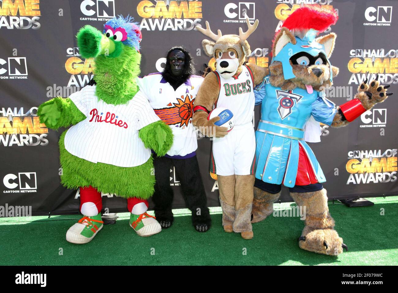 21 February 2011 - Santa Monica, CA - Mascots arrive to the Cartoon Network  Hall of Game Awards in Santa Monica, California. Photo Credit: Krista  Kennell/Sipa Press//1102220327 Stock Photo - Alamy