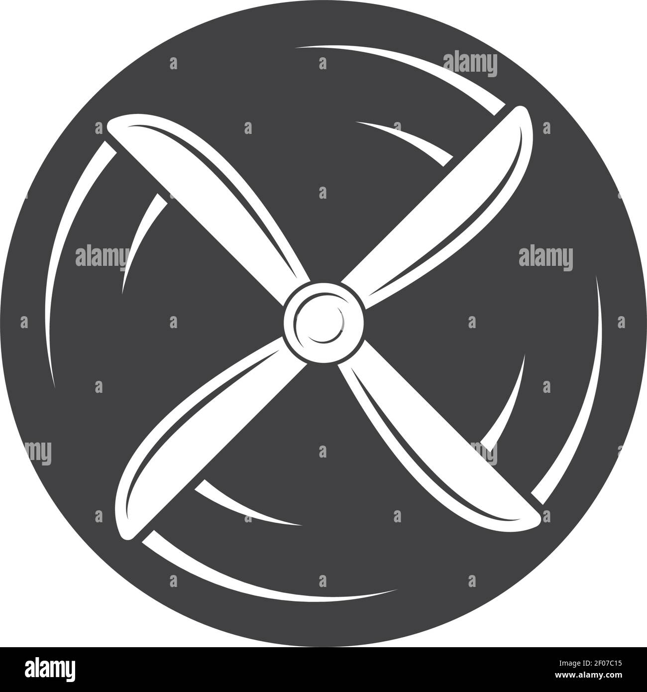 airplane propeller vector illustration design template Stock Vector