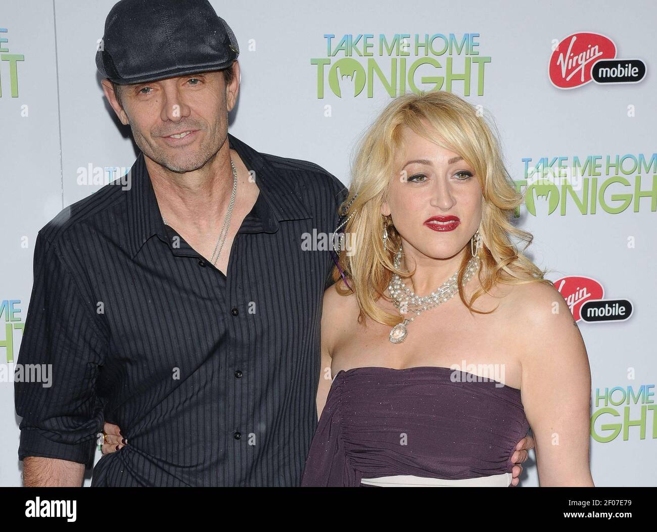 Michael Biehn And His Wife Jennifer Blanc Take Me Home Tonight Premiere Held At Regal Cinemas L