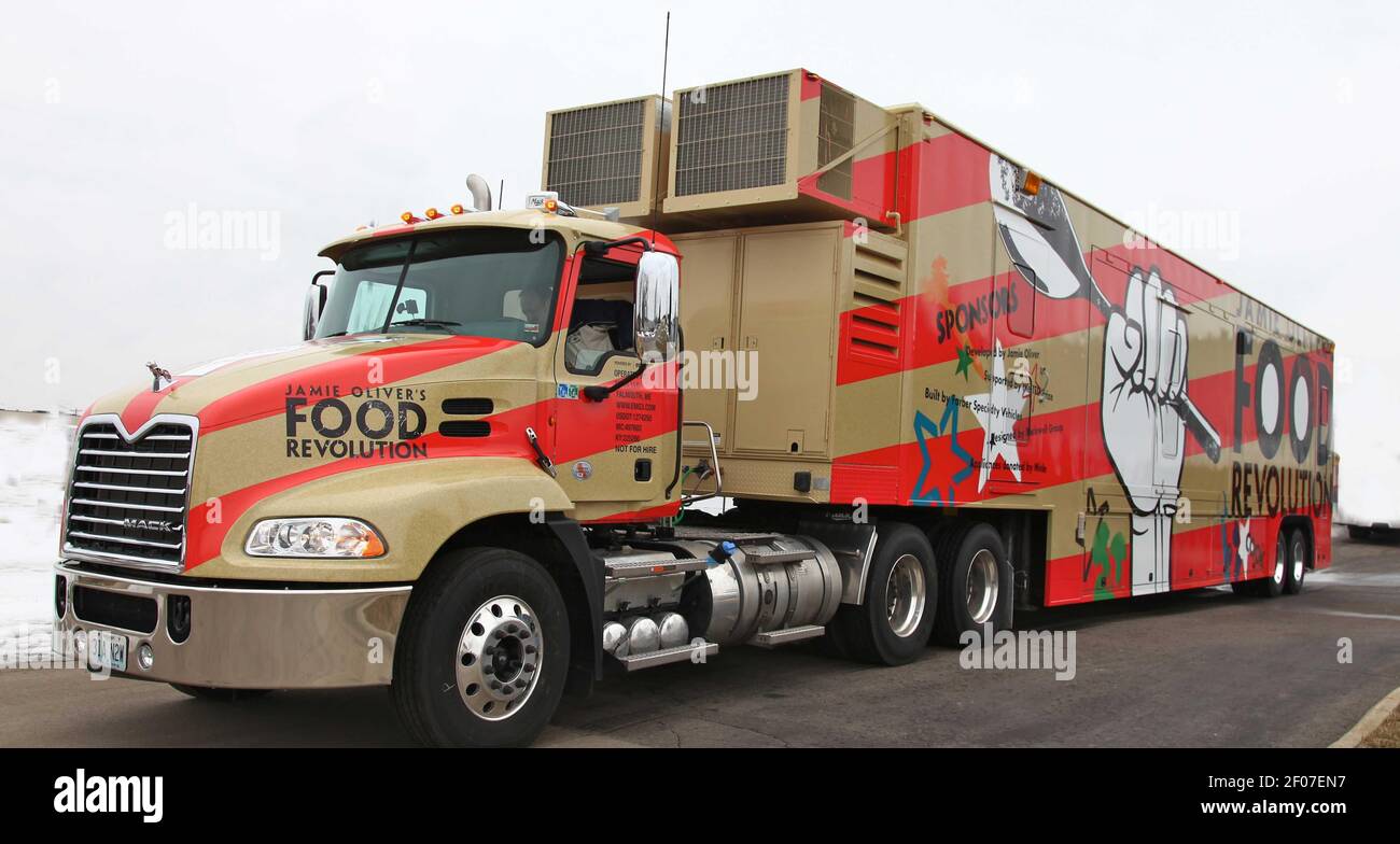 March 2011 The Jamie Oliver Food Truck, seen in this photo released