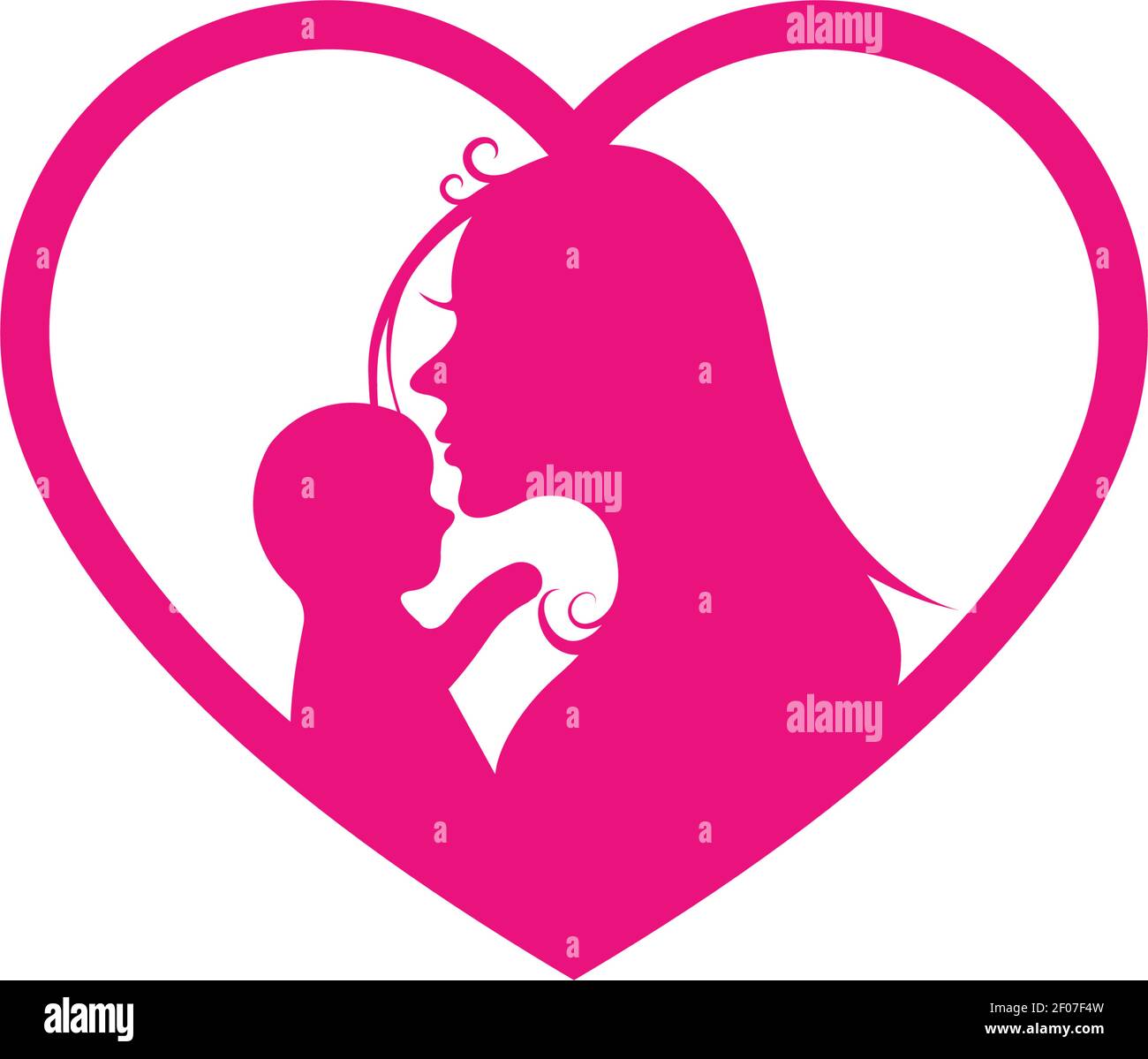 mom and baby vector illustrration design template Stock Vector Image ...