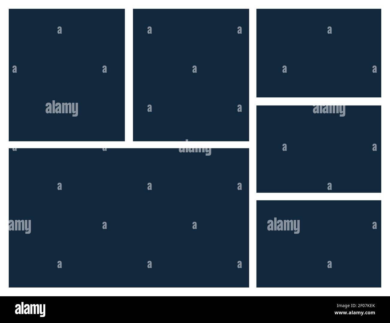 Photo collage mosaic grid template board picture frame. Border collage photo layout background