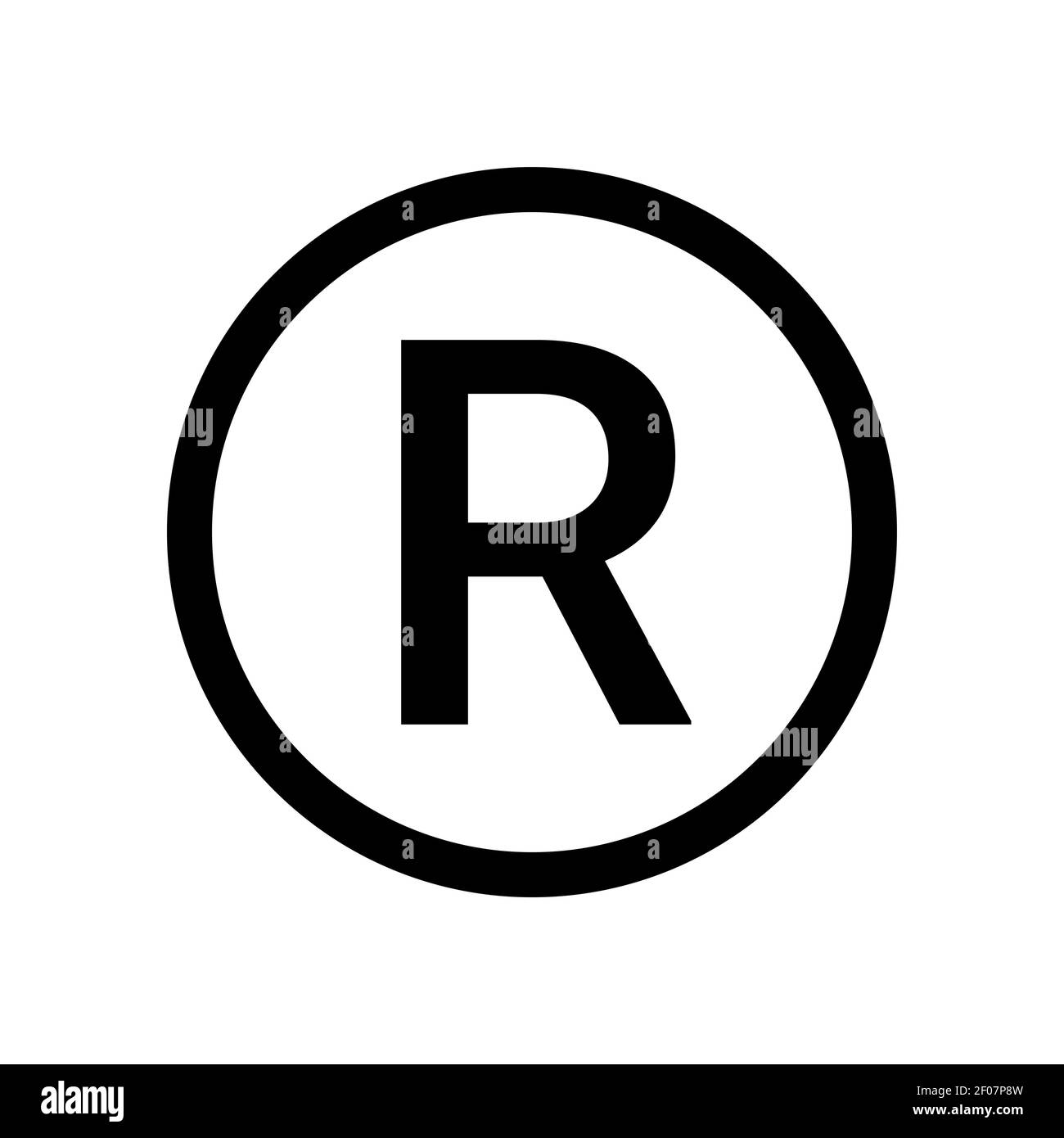 Registered trademark logo icon. Copyright mark symbol icon Stock Vector