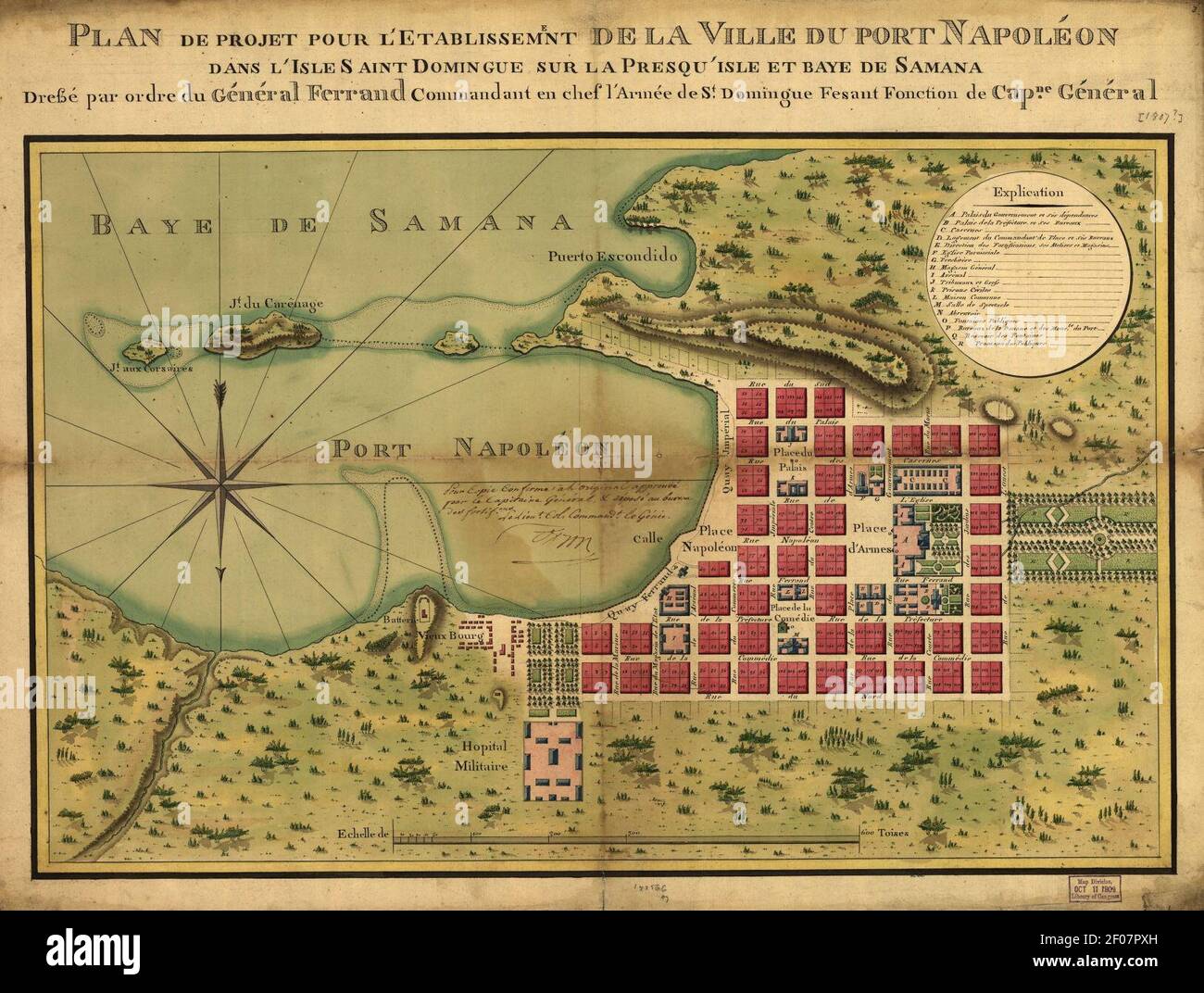 Plan de projet pour l'etablissement de la ville du Port Napoléon dans l
