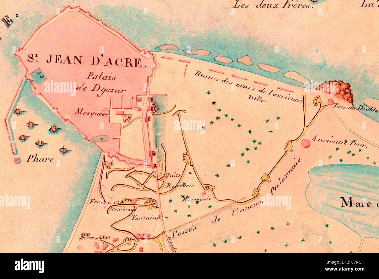 Plan de St. Jean d'Acre. 1799 Stock Photo Alamy