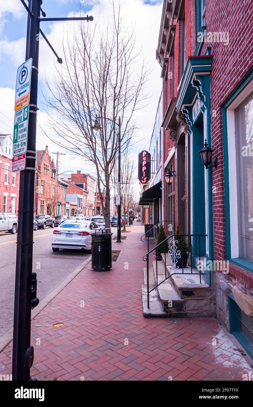 Buildings in the Allegheny West neighborhood along Western Avenue