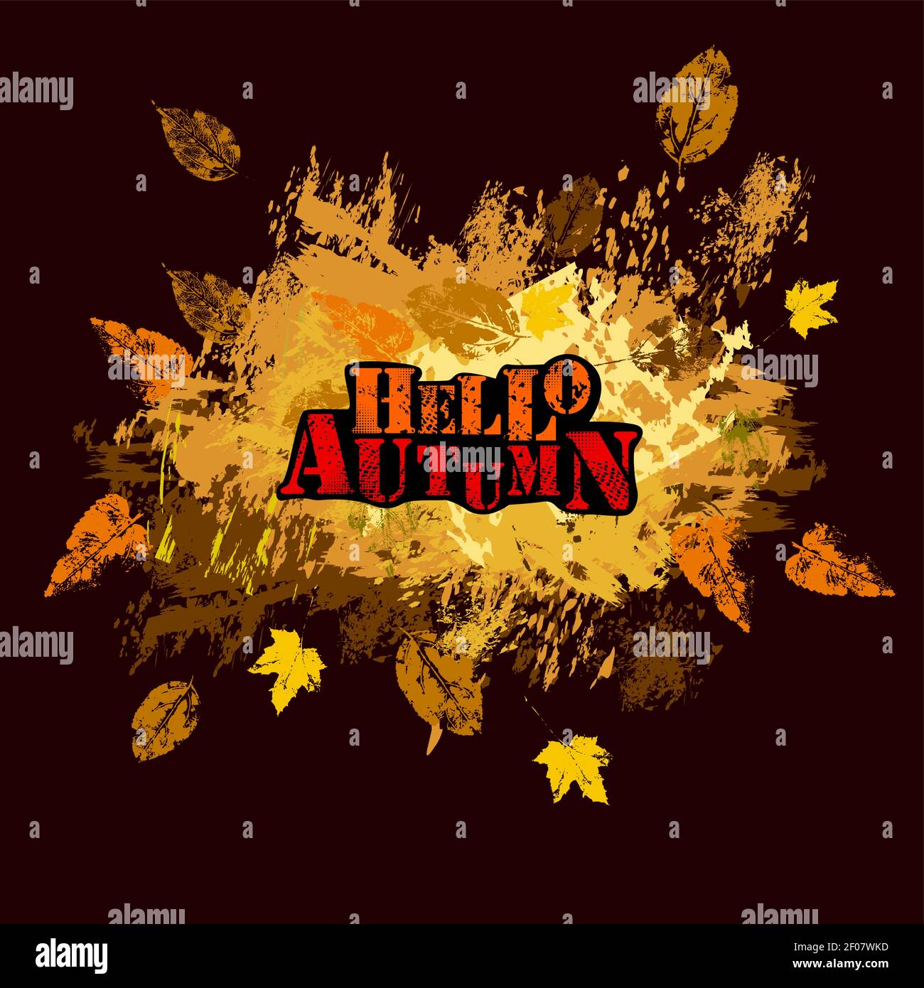 Abstraction of autumn leaves. Hello, autumn. Vector illustration Stock ...