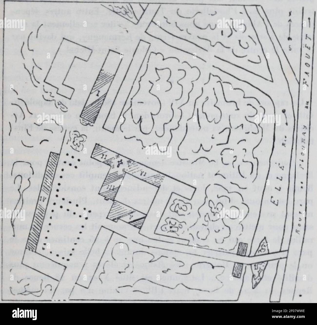 Plan des haras de Langonnet Stock Photo - Alamy