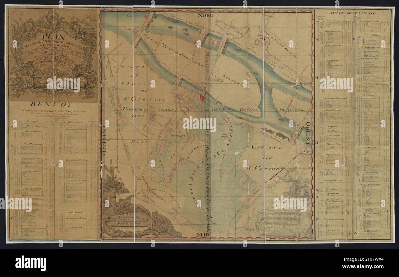 Plan des fiefs du Parloirauxbourgeois et FrancRosier, 1884 BHVP