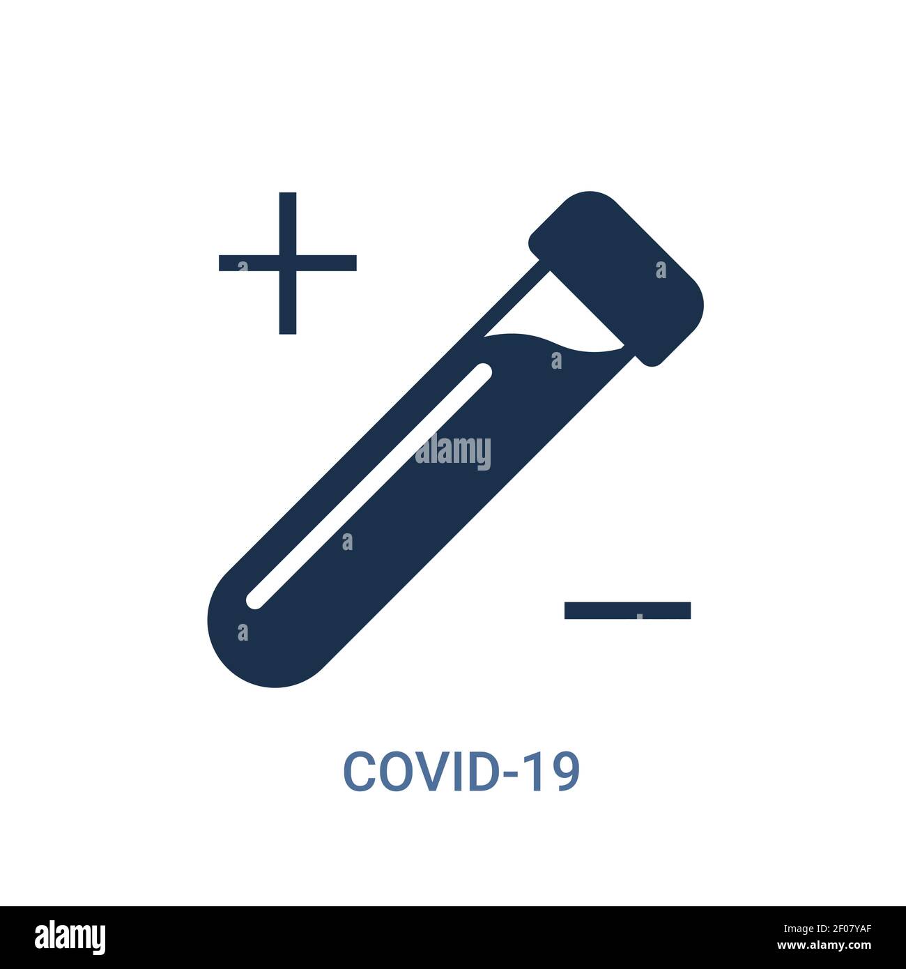 Covid pcr test vector icon. Corona virus covid19 tube test medical ...