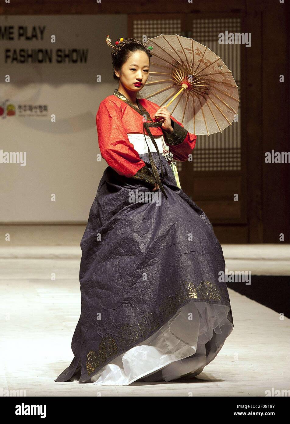slim fit dress slacks Plus Size Corduroy Hanbok Style Korean Dress – Pluspreorder main image 1