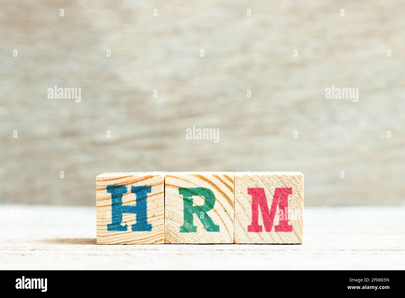 Alphabet letter block in word HRM (Abbreviation of human resource