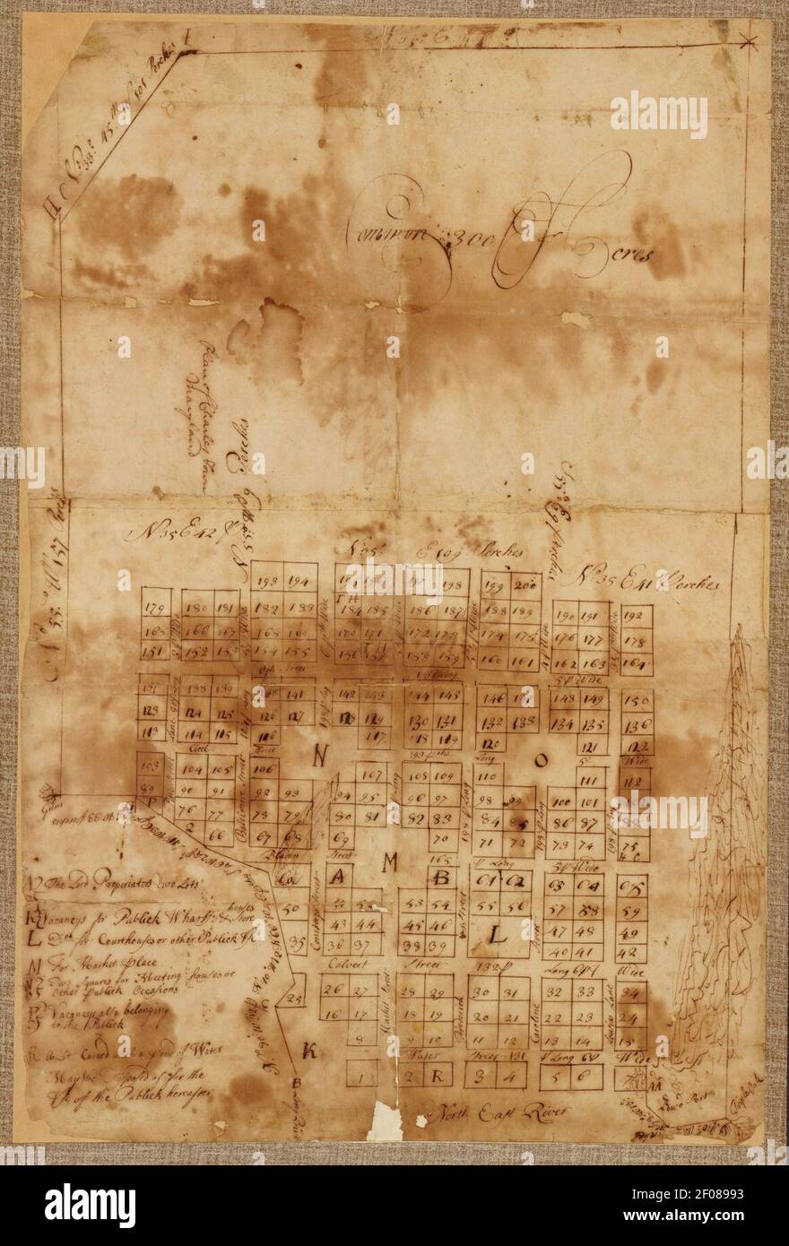 Plan of Charles Town, Maryland Stock Photo - Alamy