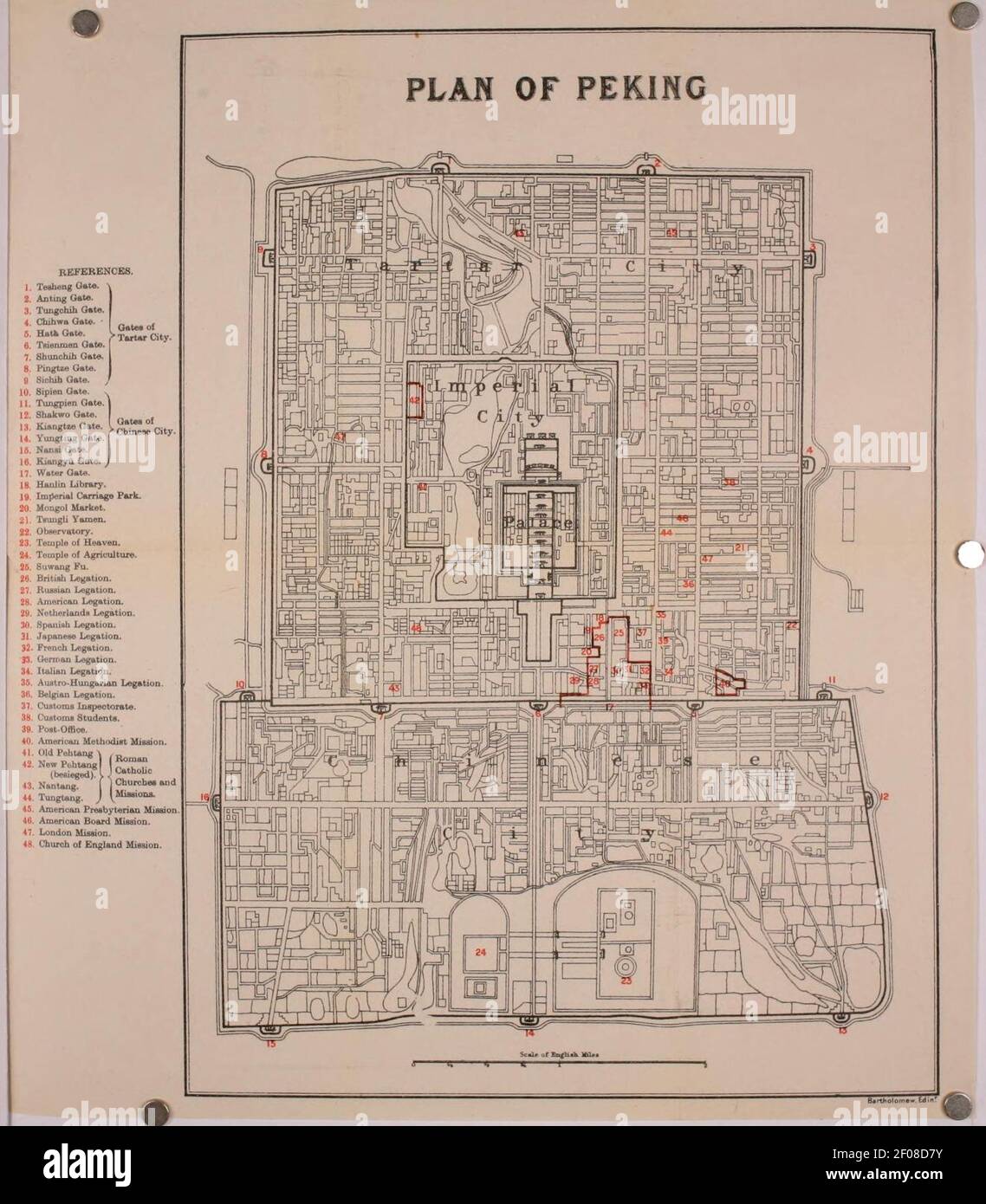 Plan of Peking Stock Photo Alamy