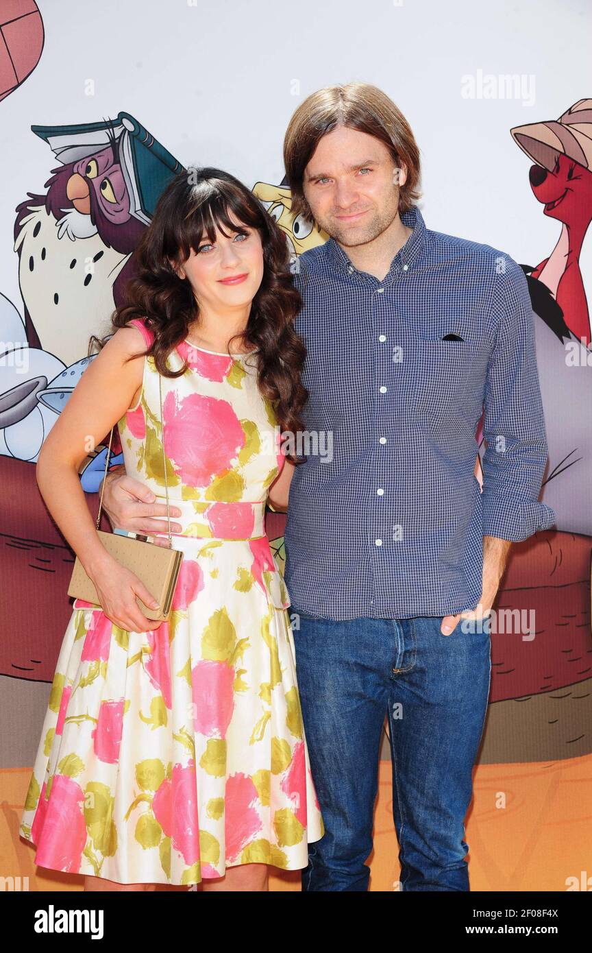 Zooey Deschanel and her husband Ben Gibbard. 10 July 2011, Burbank, CA(02)