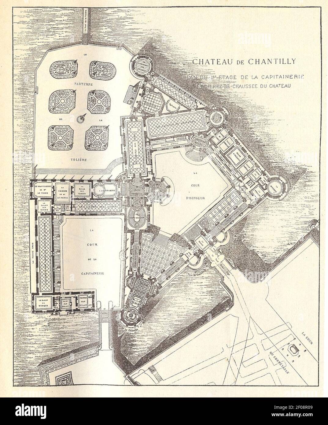 Plan rdc ChâteauChantilly. Stock Photo