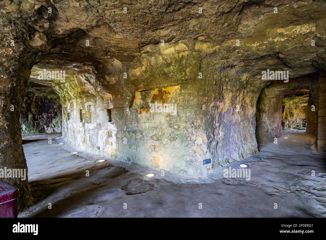 The rock tunnel of the famous Bock, Luxembourg Stock Photo Alamy