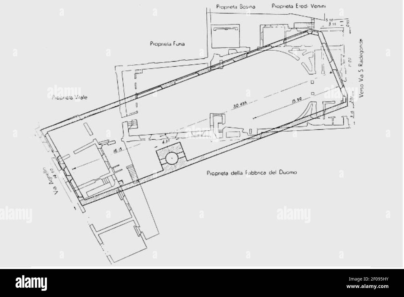 Planimetria Centrale Santa Radegonda Stock Photo Alamy
