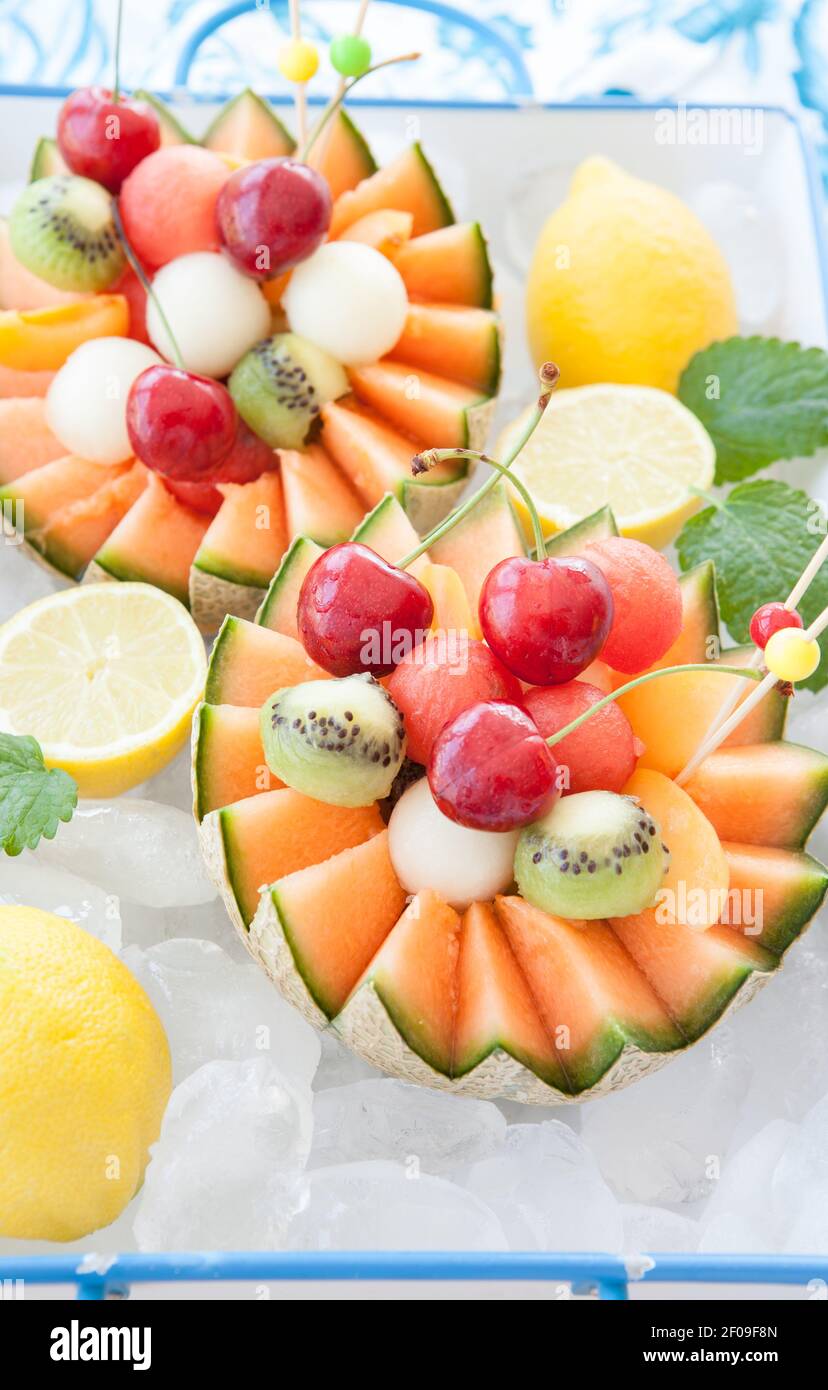 Melon fruit salad hi-res stock photography and images - Alamy