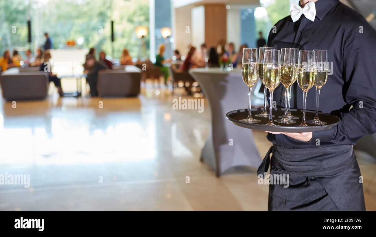 Waiter tray serving hi-res stock photography and images - Alamy