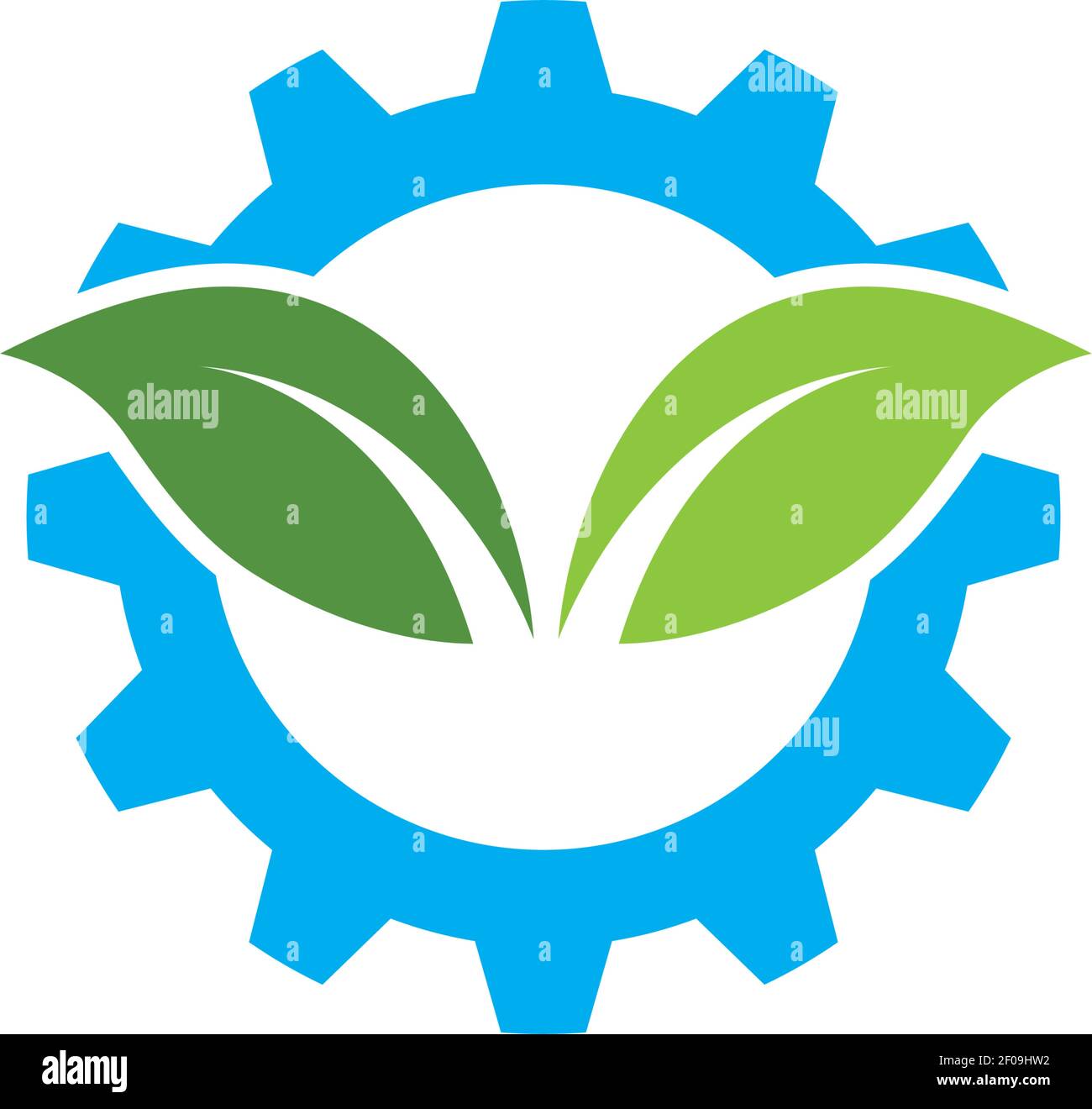 gear leaf vector icon illustration design template Stock Vector Image