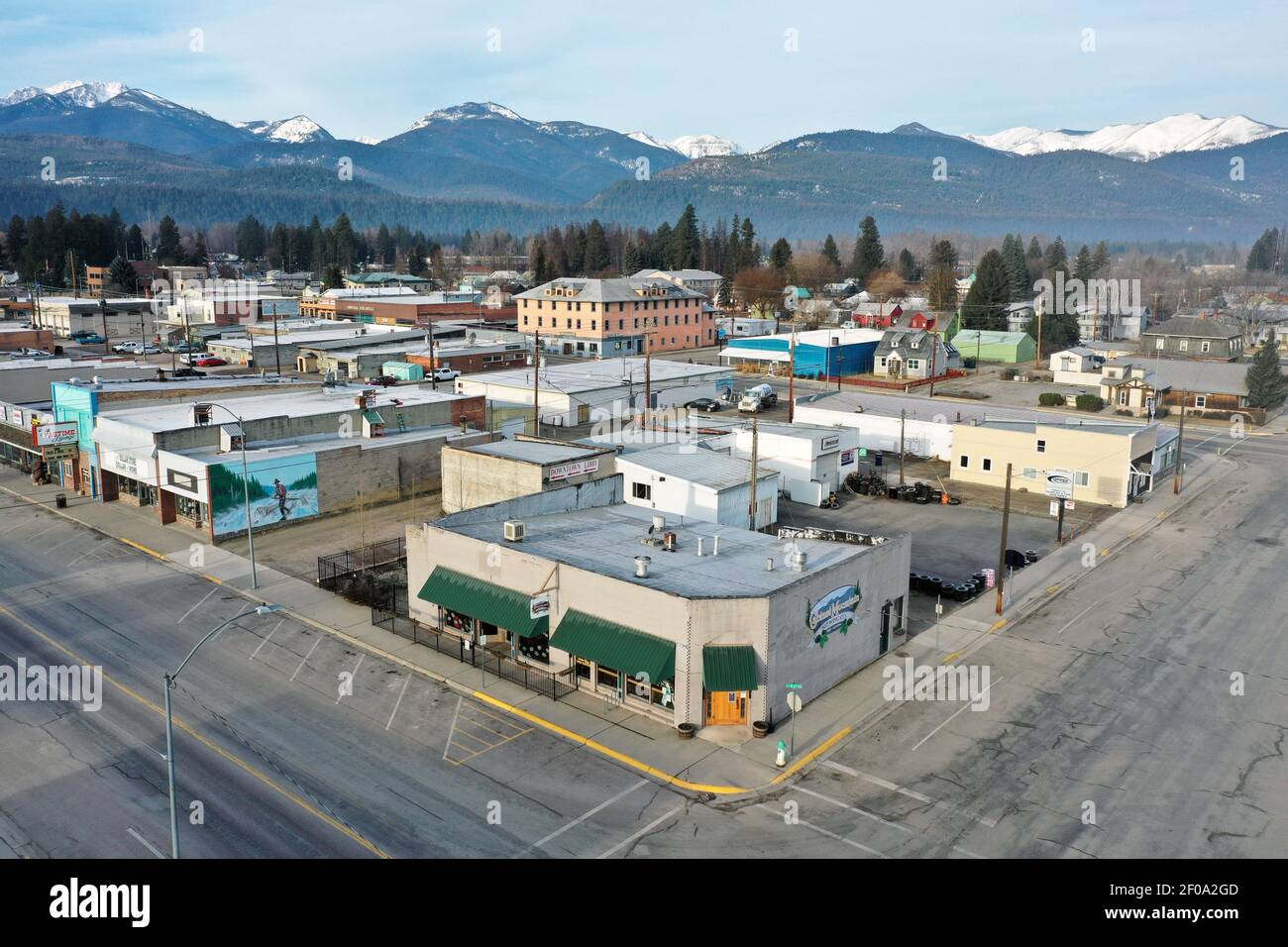 Libby Montana with Mountain Brewing in the foreground &