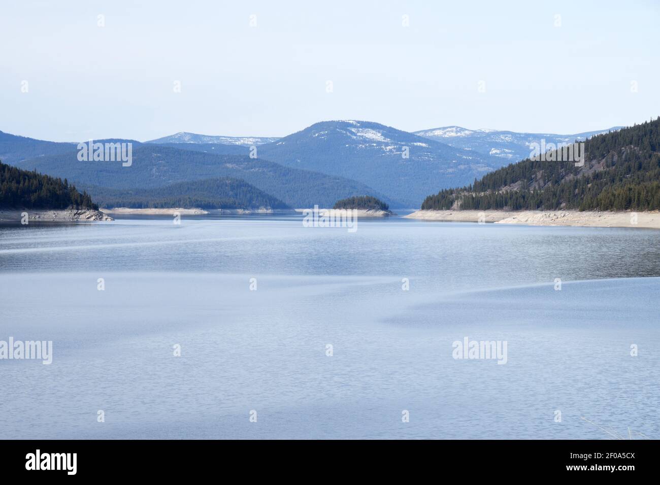 Lake Koocanusa, Kootenai River reservoir upstream of Libby Dam